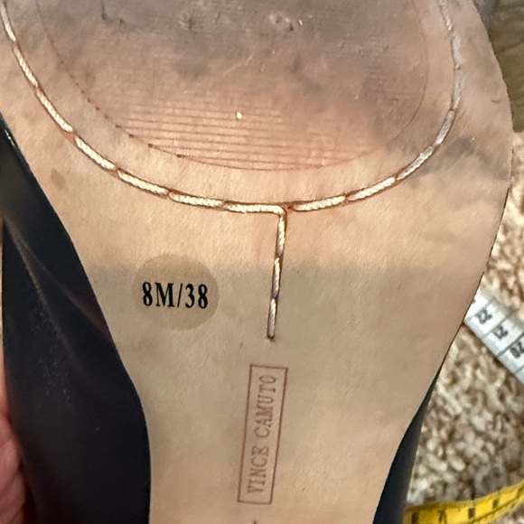 Vince Camino Chic Black Leather Heeled Boots with Buckle Detail size 8 - Picture 6 of 8